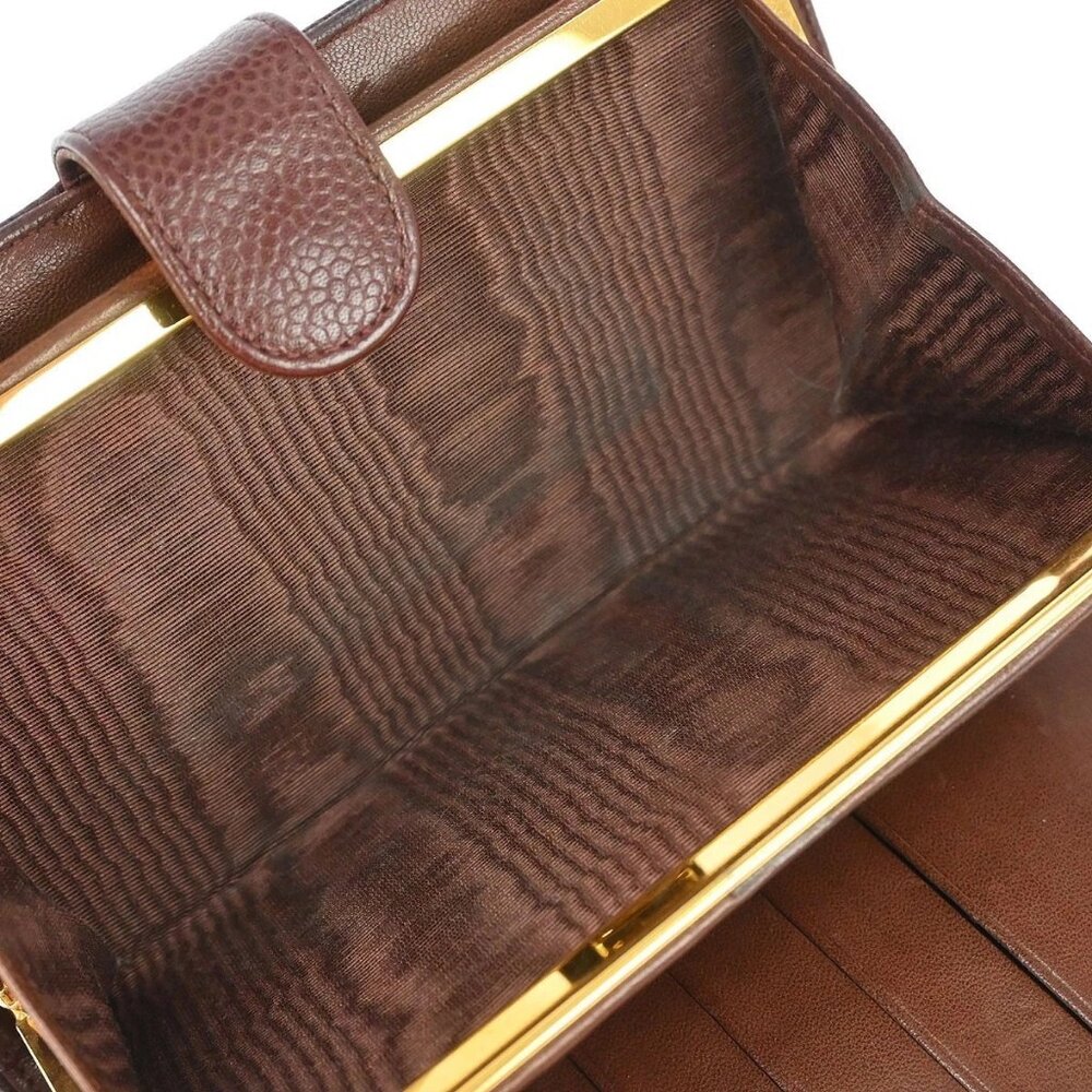 Chanel Long Bifold Wallet Purse Brown Calfskin - Picture 5 of 8